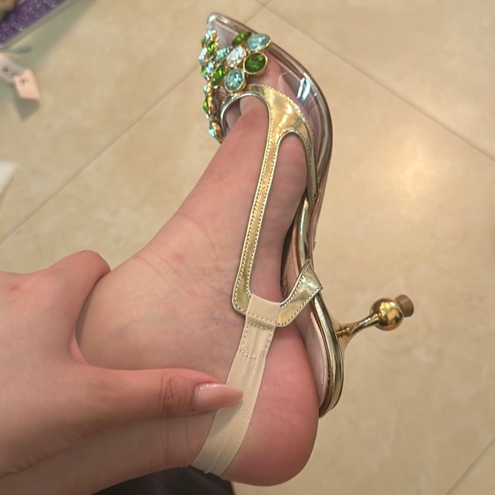 Giambattista valli gold pumps - Picture 4 of 5